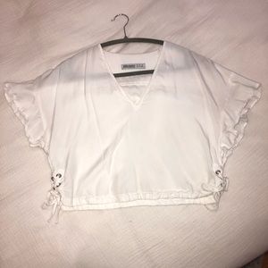 White crop top